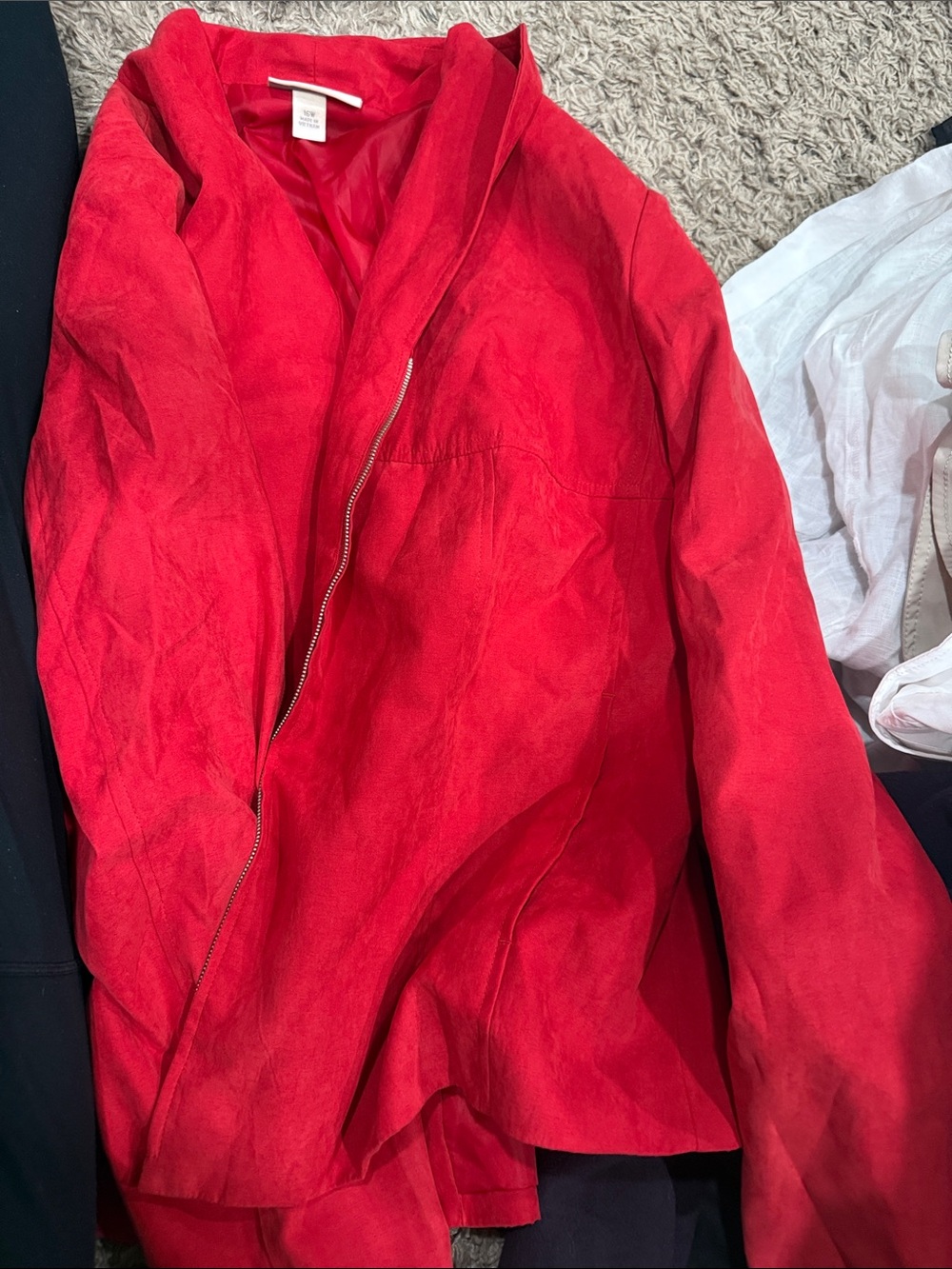 Dress Barn Red Zip-Front Jacket